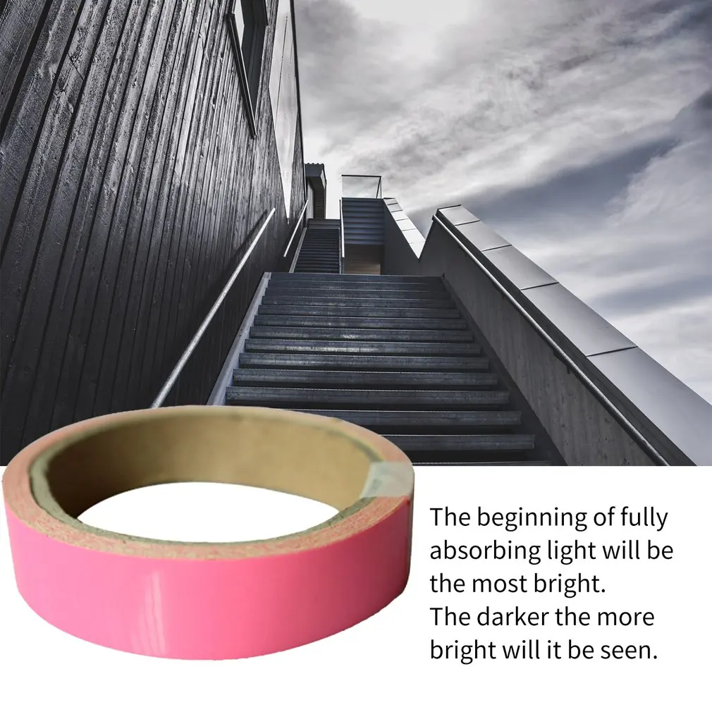 

Reflective Glow Tape Self-adhesive Sticker Removable Luminous Tape Fluorescent Glowing Dark Striking Night Warning Tape