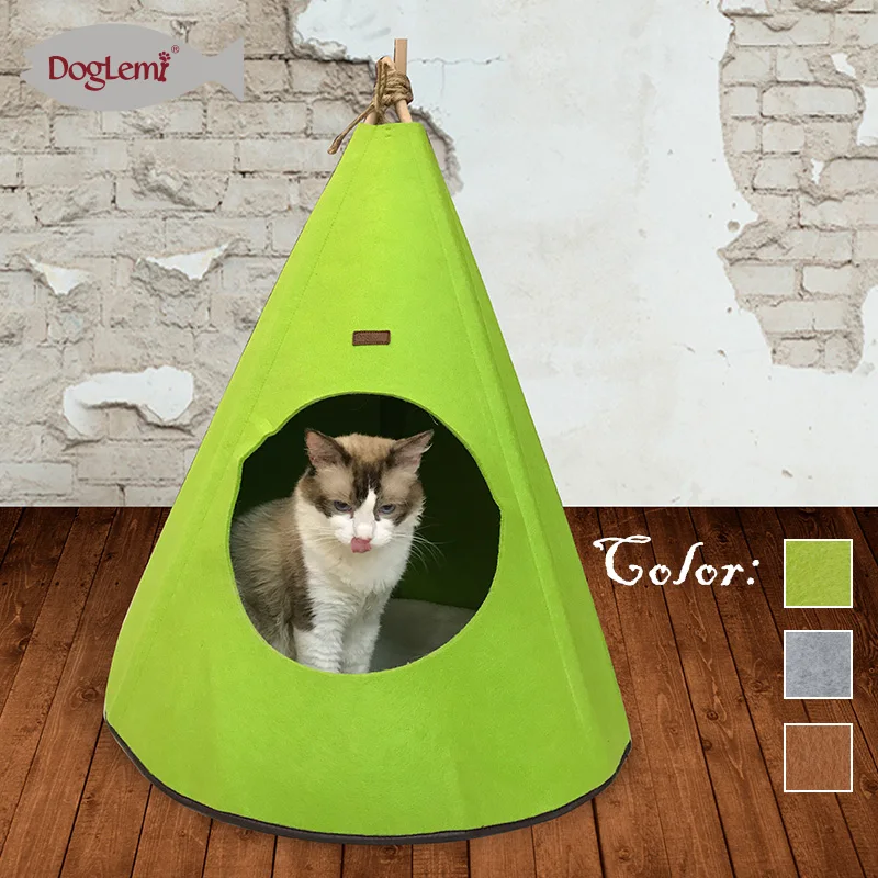 Doglemi для домашнего питомца Домик из войлока Igloo собак кошек пещерный дом складная