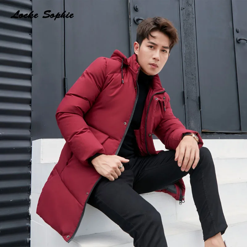 Для Мужчин's Большие размеры Slim fit пуховая куртка 2019 зимняя куртка-пуховик с