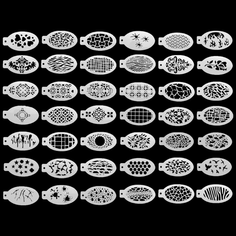 

C90C 42 Pcs Mandala Stencils DIY Crafts Drawing Template for Rock Painting Scrapbooking Paper Card Embossing Album Decor