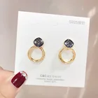 Женские серьги-кольца из серебра 2021 пробы с иглами