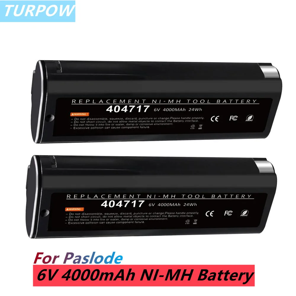 Turpow 404717 Ач 6 в Ni-MH аккумулятор для Paslode 404400 B20544E BCPAS-404717 900400 900420 900600 Сменный аккумулятор для электроинструмента