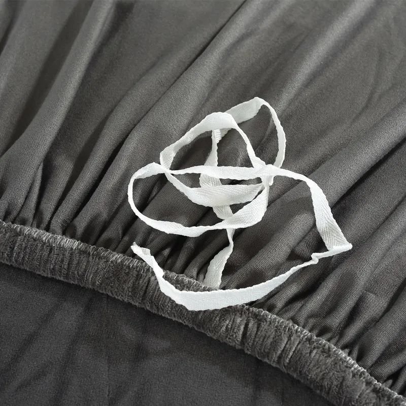 Funda de sof&aacute; en forma de L de felpa de terciopelo-5