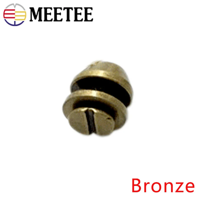 Meetee 10/30 наборов 12 мм металлическая медная плоская Пряжка винтовые заклепки для