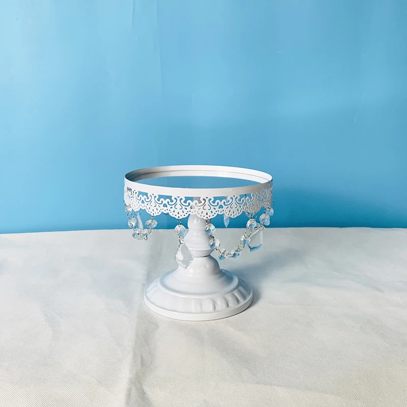 1pcs 8 inch 1-18 шт Торт Стенд набор круглый металлический торт подставки ДЕСЕРТ ДИСПЛЕЙ кекс подставки, белый - Цвет: 1pcs 8 inch