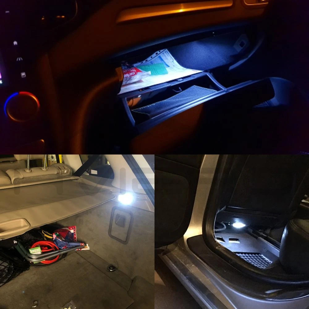 10X T10 W5W Автомобильный светодиодный интерьер 8Led Canbus Белый красный указатель