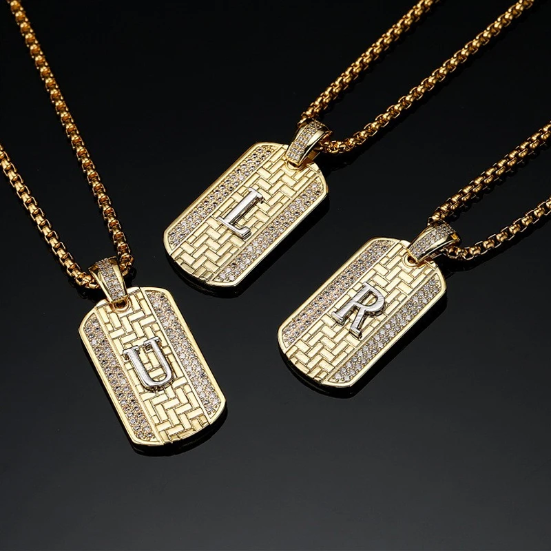 

Gold Chain For Men Stainless Steel Chains For Women Letter Necklace Couple Paired Pendants And Necklaces Aesthetic Accessories
