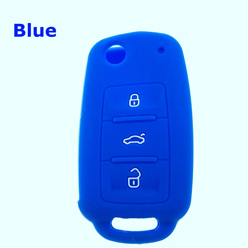 Силиконовый чехол для ключей VOLKSWAGEN Polo Bora CADDY GTI Rabbit Golf Touareg Jetta MK5 MK6 Beetle Passat B5 B6 B7