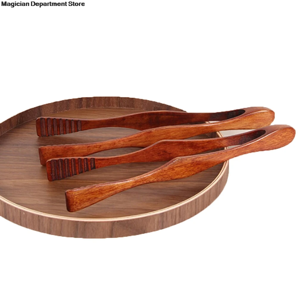 

Wooden Kitchen Tongs Food Tong Salad Serving BBQ Tongs Meat Bread Toast Food Clip BBQ Clamp Kitchen Buffet Utensil Tools Steak