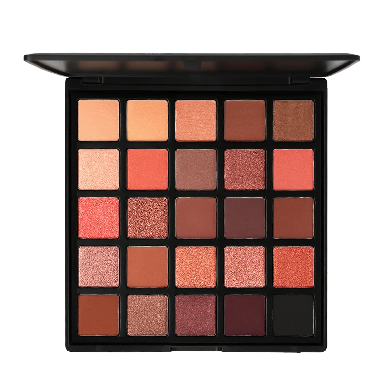 Матовые и мерцающие тени для век палитра 25 цветов теплые натуральный телесный