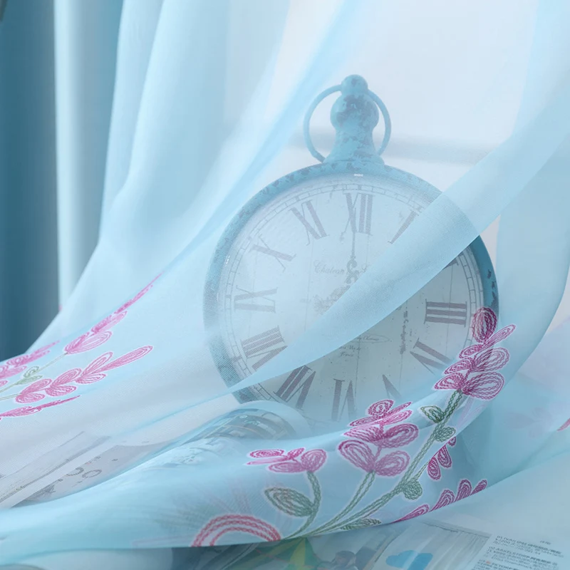 Современные детские занавески для гостиной спальни фиолетовые Лавандовый узор