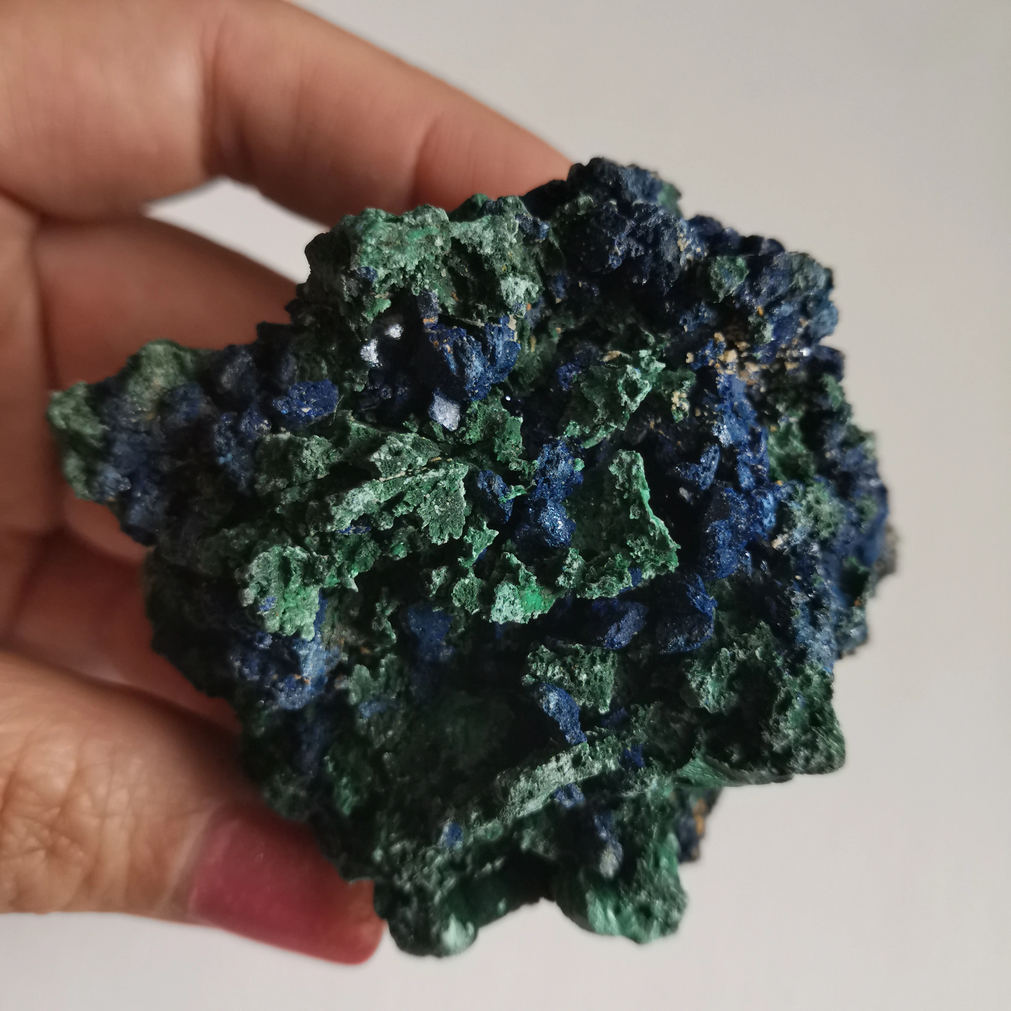 98 г натуральный чессилитовый материал образец Azurite Geode Bule и зеленый Целебный