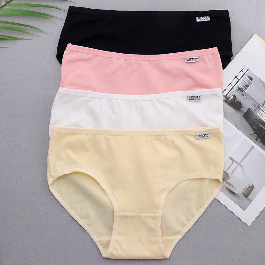 1PC Women Plus Size Panties Girl Briefs Sexy Lingeries Cotton Shorts Underpants Solid Panty Intimates Underwear