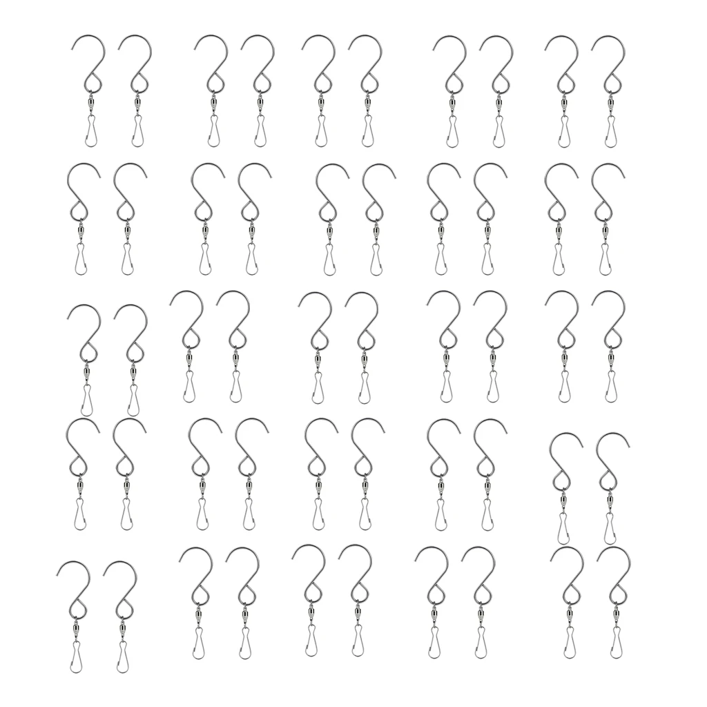 50 шт. поворотные крючки клипсы Вешалка Висячие колокольчики хрустальные