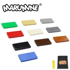 MARUMINE 200 шт. 2x4 плитка, Строительные кирпичи, базовые детали, аксессуары, совместимые с 87079 MOC, строительные игрушки