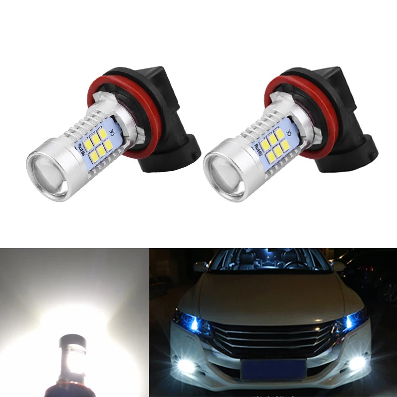 2x Super White H8 H11 CREE Chip 2835SMD LED Fog Light Driving Bulbs For Honda civic fit accord Crider crv