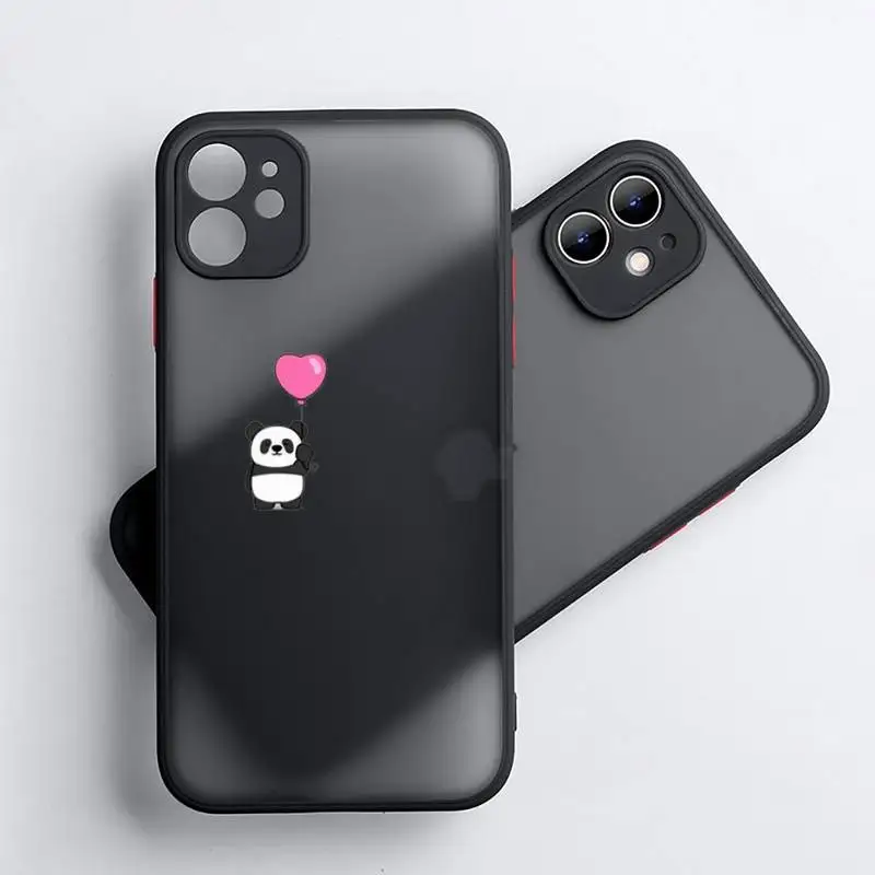 

Off Panda Cat Dinosaur Phone Case For iphone 12 11 8 7 plus mini x xs xr pro max matte transparent cover