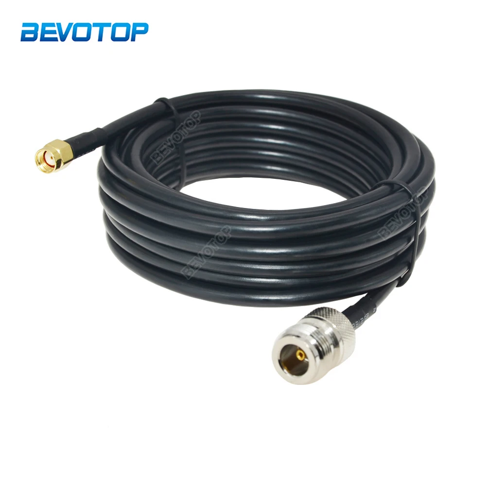 

New RP SMA Male Plug to N Female Jack RF Adapter Coaxial Cable LMR195 50-3 50 Ohm Pigtail 3G 4G 5G LTE Extension Cord Jumper
