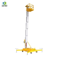 good quality single mast light weight electric hydraulic aluminum mast vertical man lift