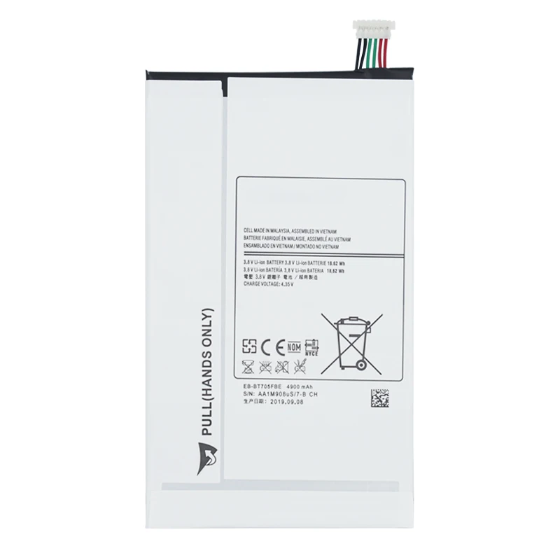 5 шт./лот оригинальный EB BT705FBC для планшета Samsung Galaxy Tab S 8 4 SM T700 T705 T701 4900 мАч +