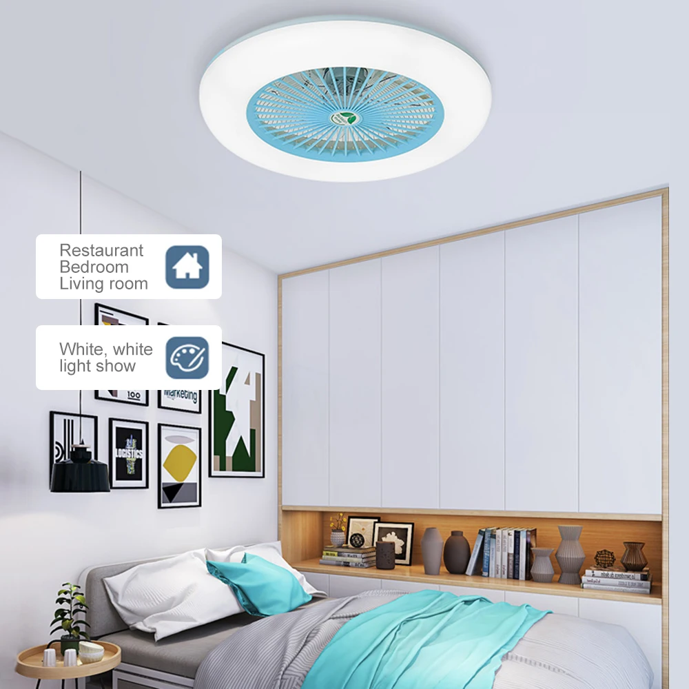 Потолочный вентилятор светодиодный 36 Вт с регулируемой скоростью ветра и