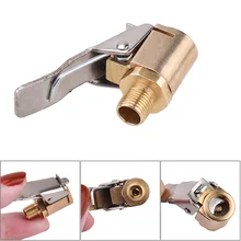 Tire Valve Air Chuck Car Tyre Quick Release Adapter Connector Brass Clip-on Charging pump adapter