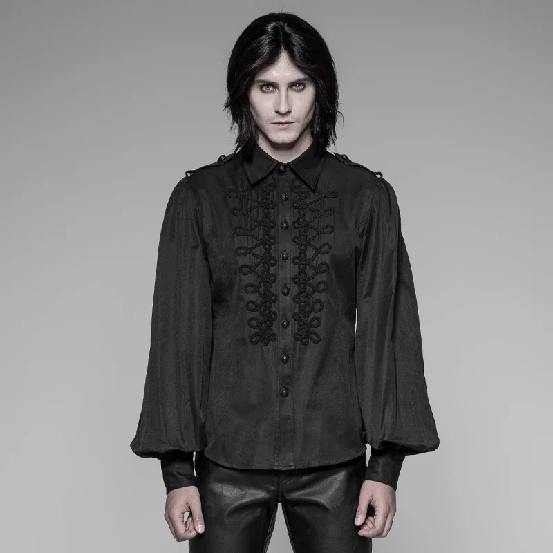 Мужская рубашка в стиле панк винтажная Готическая униформа стимпанк ретро