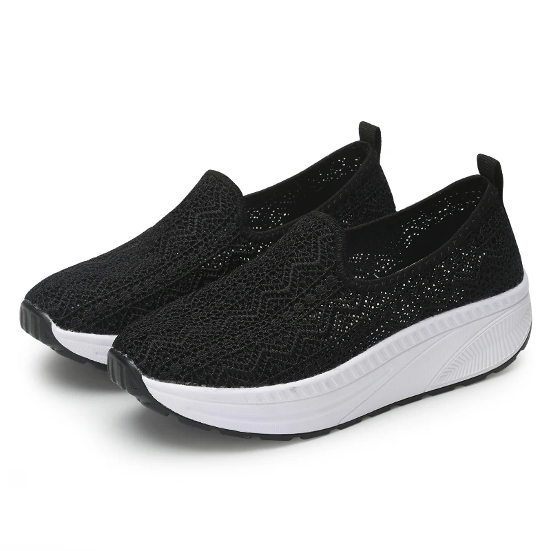 Кроссовки женские для фитнеса кружевные дышащие спортивные туфли с круглым