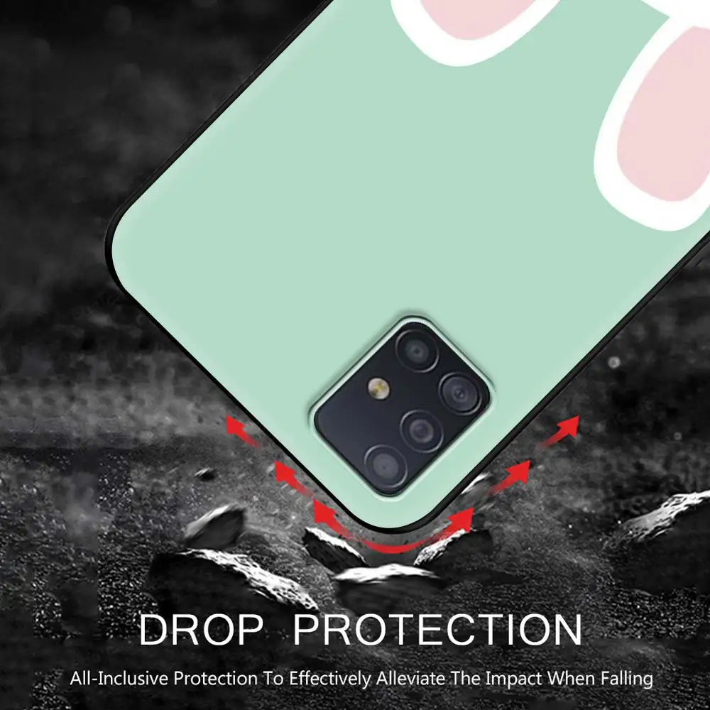 

Cute Rainbow Rabbit Anime Phone Case for Samsung Galaxy A51 A71 A50 A21s A31 A10 A20e A41 A70 A30 A11 A40 A20s Silicone Cover