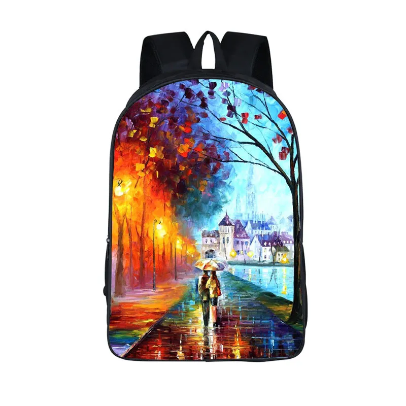 

Eiffel Backpack for Teenager Girls Boys School Bags Oil Painting Teen mochila Women Laptop 3D Big Ben Children Schoolbag Toddler