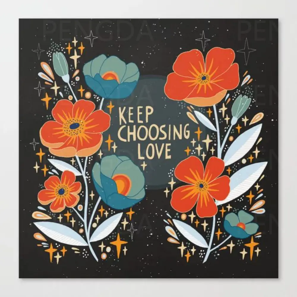 HD домашний декор цветы растения холст принты Постер любви современное искусство