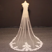 real photos lace long wedding veil beautiful one layer 3m10ft bridal veil with comb white ivory veil wedding accessories