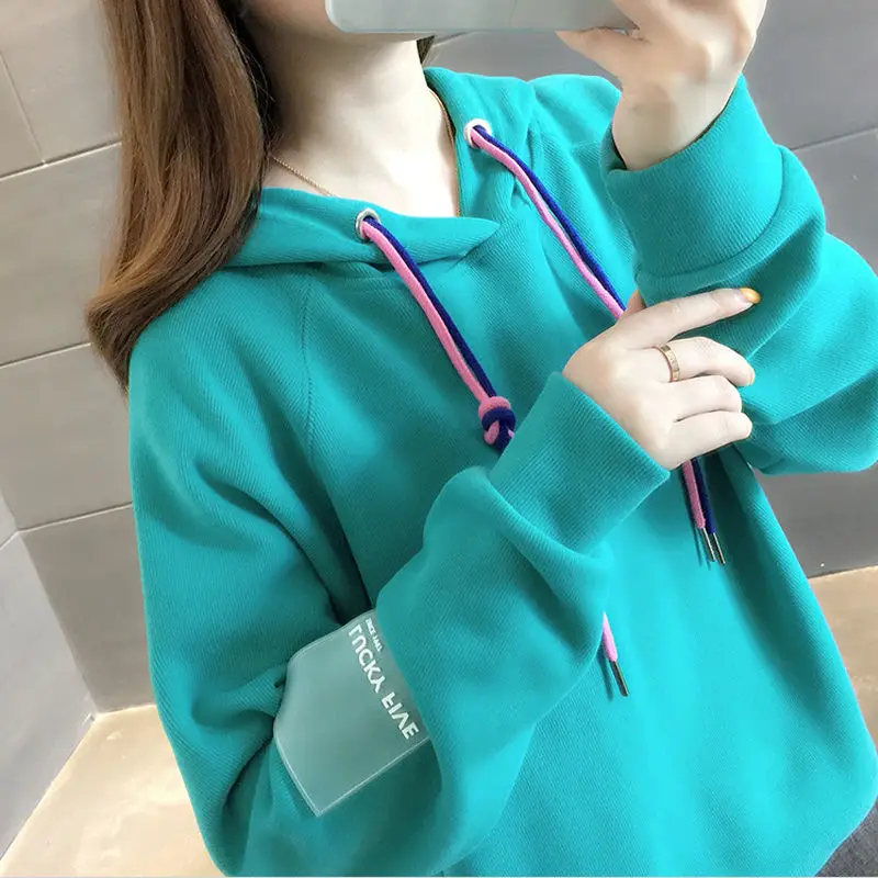 

[cotton] bodyguard women's 2021 new spring clothes top Korean loose long sleeve women's clothes