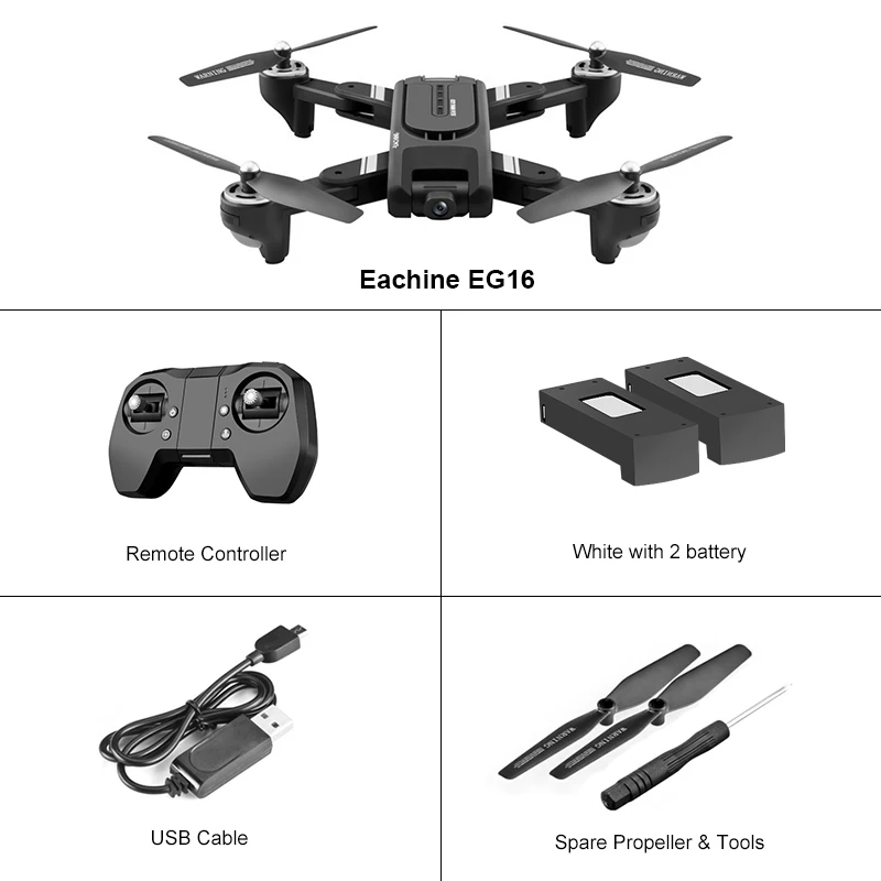 2 Battary Eachine EG16 WINGGOD gps 5G WiFi FPV с 4K HD камерой оптическое рассредоточенное позиционирование Радиоуправляемый Дрон Квадрокоптер RTF приложение следующий режим - Color: 2 Battary