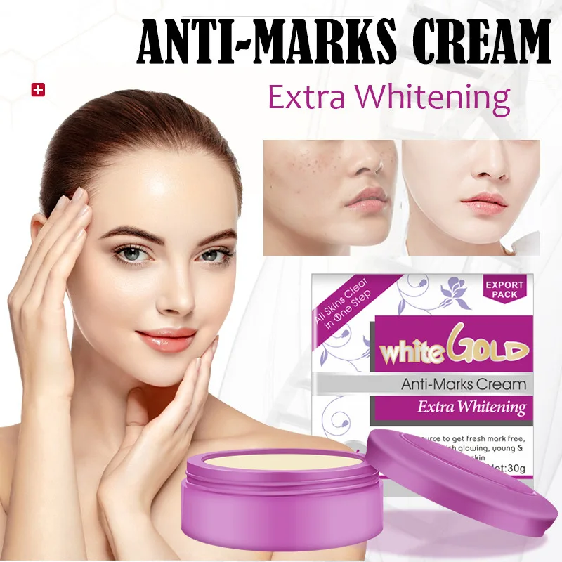 

White Gold Anti-Marks Whitening Pearl Face Cream Deep Moisturizing Anti-wrinkle Aging Remove Freckles Skin Care 30g