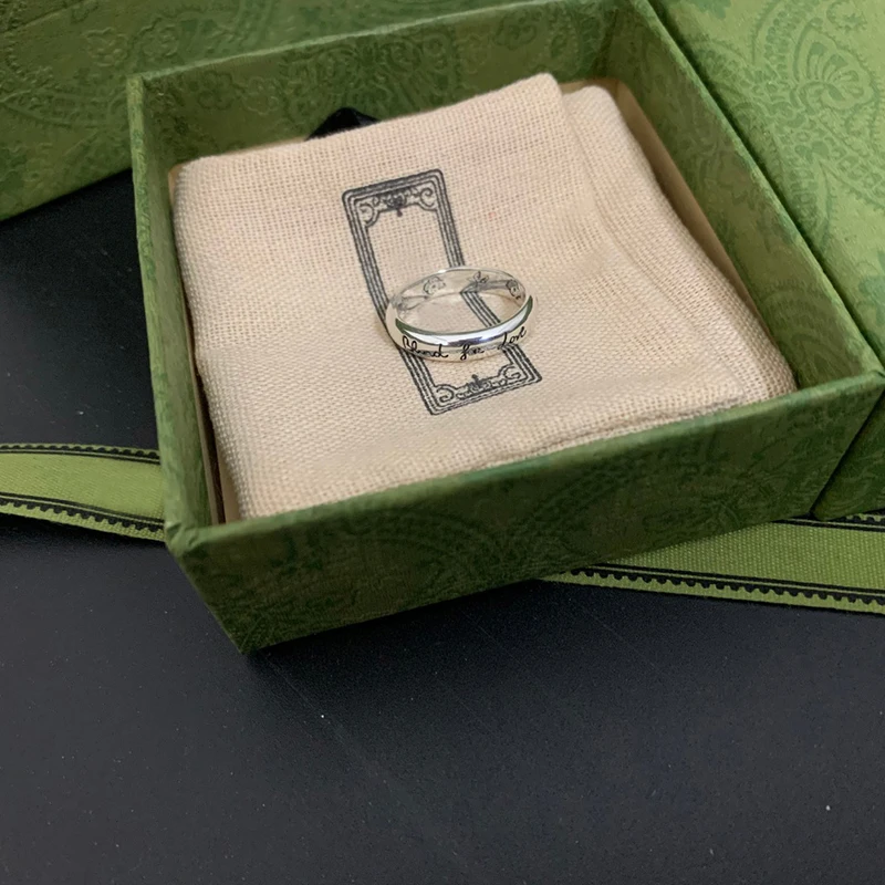 Мужское и женское кольцо в стиле ретро из серебра 925 пробы с надписью хип-хоп |