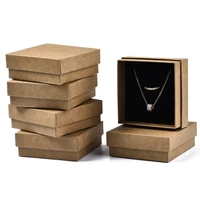 12pcs cardboard jewelry boxes square for earring necklace jewellry gift packaging display box with black sponge 8 9x8 9x3 3cm