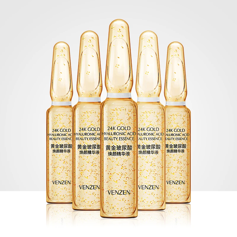 

VENZEN Moisturizing Essence 24k Gold Hyaluronic Acid Serum For 2ml*7 Pcs