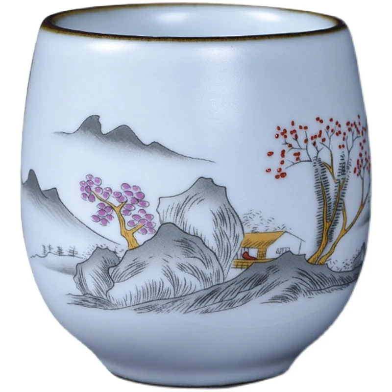 

Handmade Vintage Tea Cup Chinese Luxury Travel Portable Creative Tea Cup Bone China Porcelain Kubek Do Herbaty Teaware DG50TC