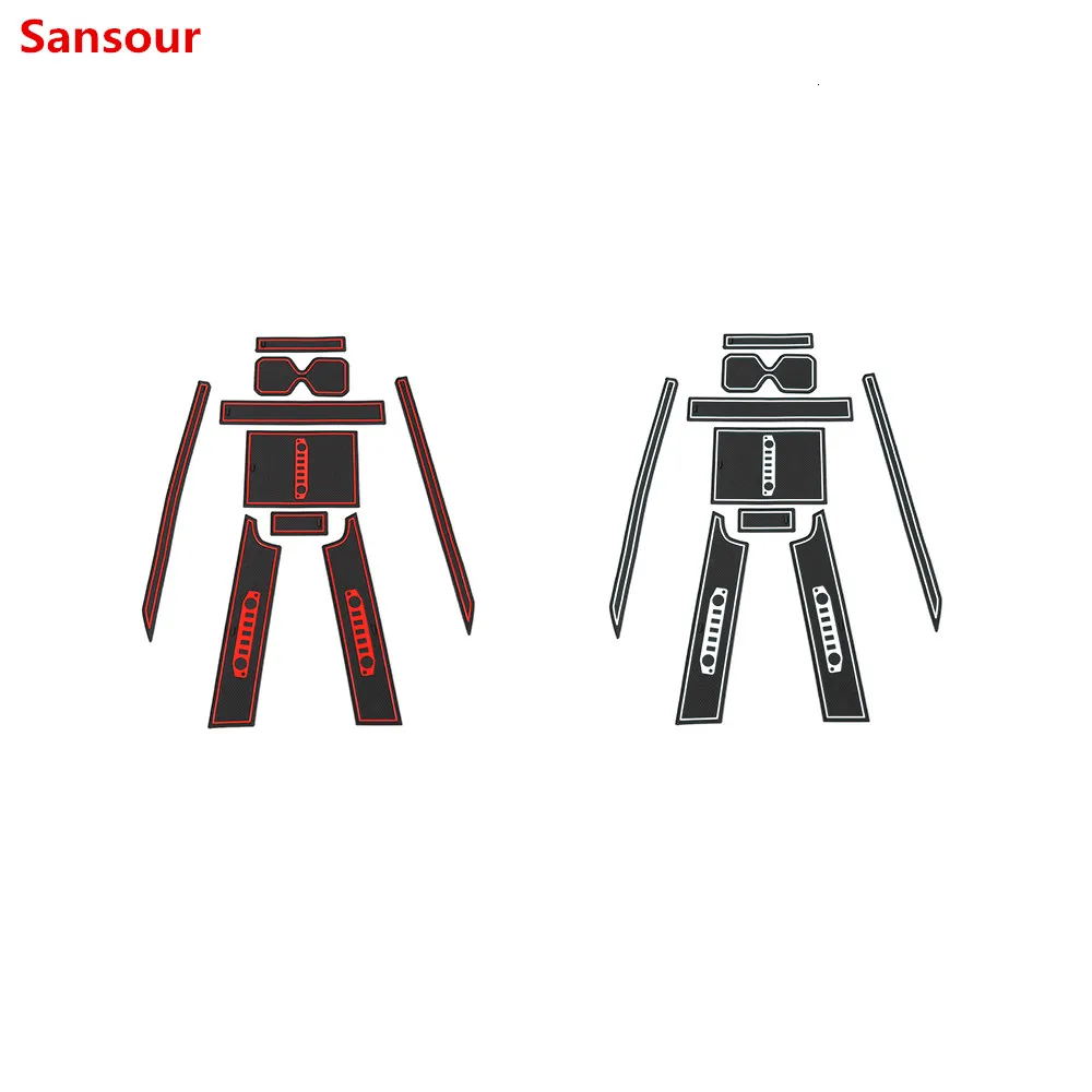 

Sansour Door Groove Mat for Suzuki JIMNY 2019+ Car Door Gate Slot Mat Cup Holder Pad Accessories for Suzuki Jimny 2019 2020