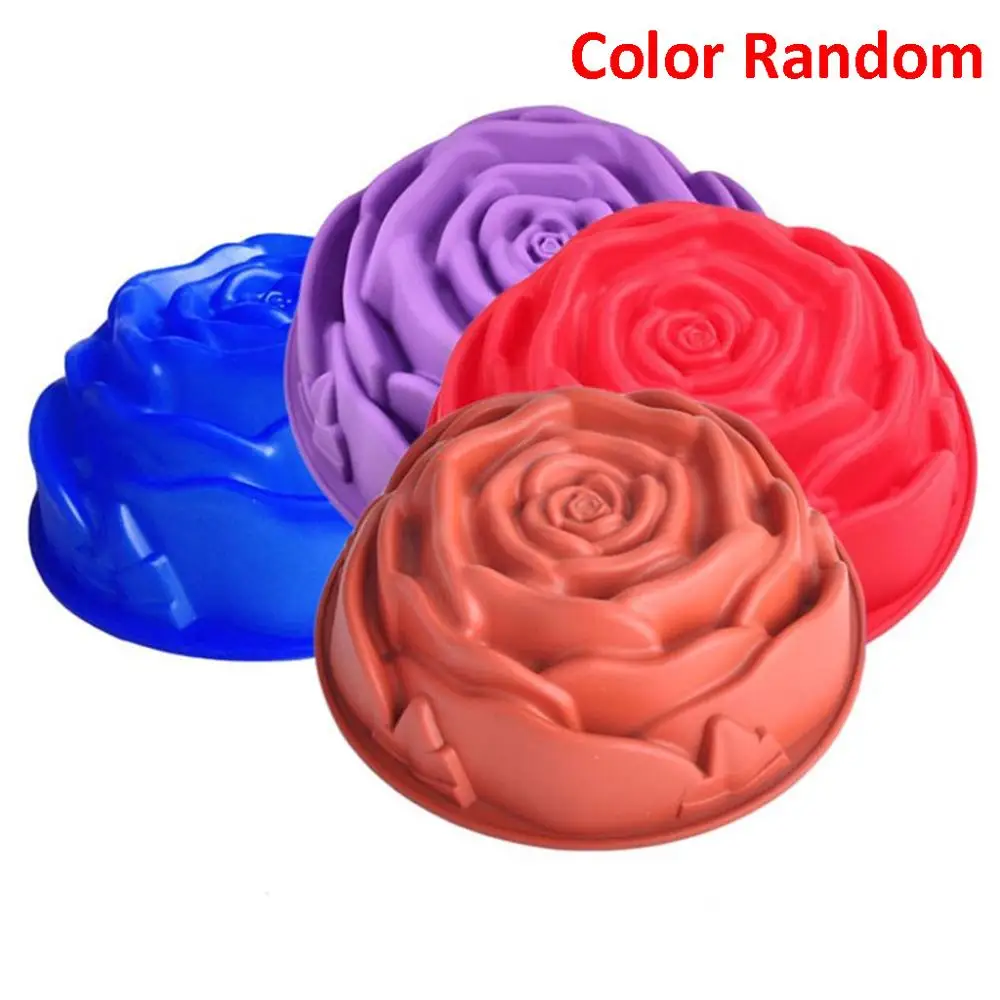

24*24cm Big Rose Flower Baking Tray Silicone Cake Mold Big Silicone Form Large Bakery Baking Dish Bakeware Toast Bread Mold
