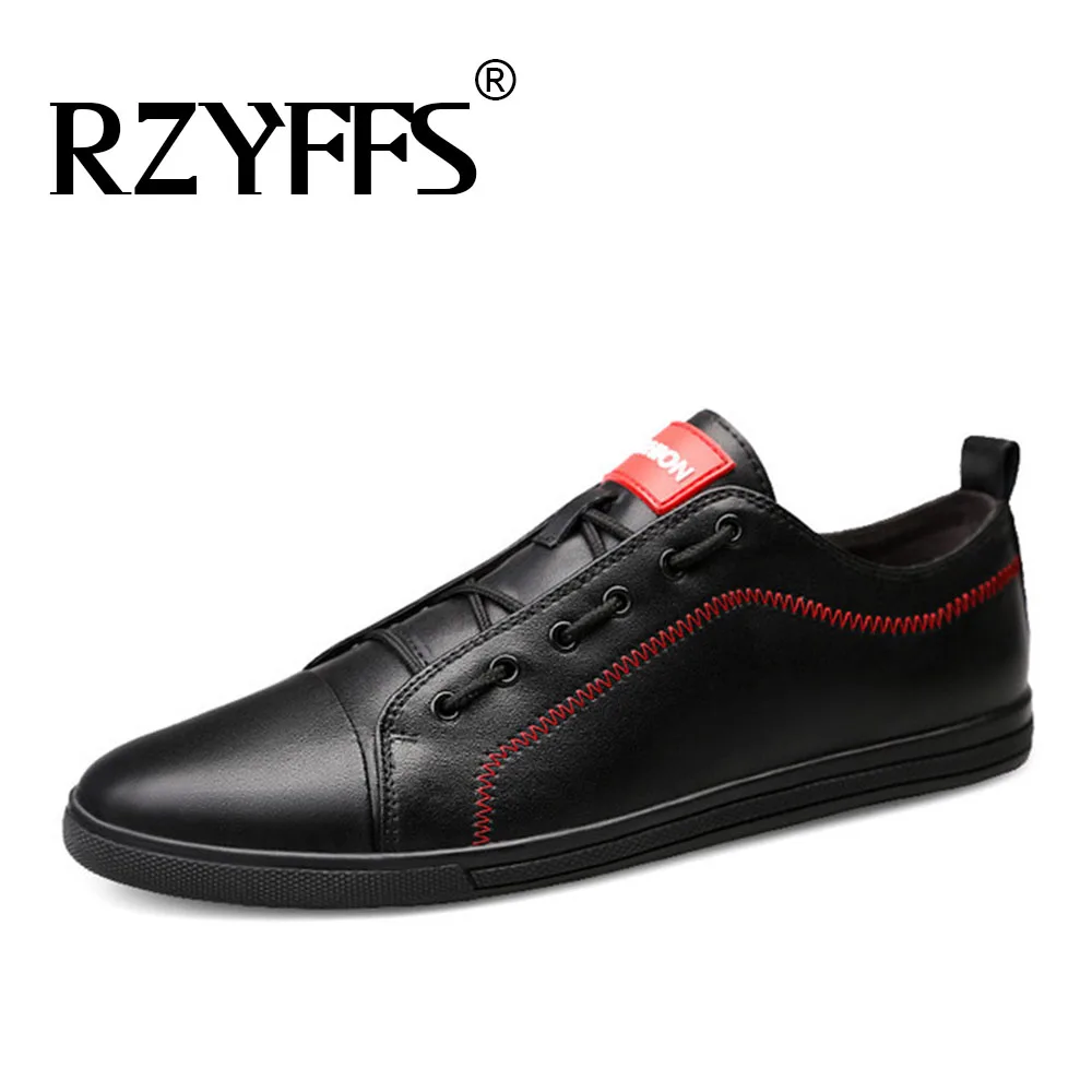 

Men Zapatos Hombre Casual Shoes Men Cow Leather Shoes High quality Genuine Leather Men Fashion BLACK White Sneakers A55-74