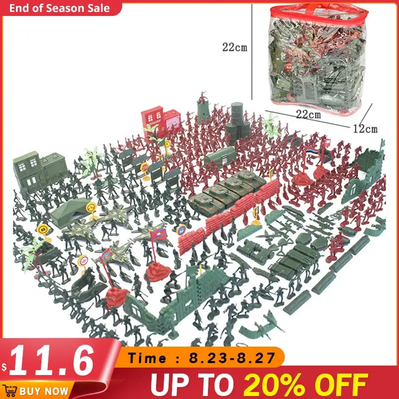 290 шт./330 шт./набор детский пластиковый солдат|Игровые фигурки и трансформеры| |