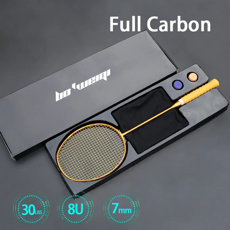 Супер светильник 8U из углеродного волокна нанизанные ракетки для бадминтона со