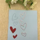 4 шт Heart металлический Трафаретный вырубной штамп трафареты скрапбукинга декоративное тиснение папка углерода Сталь Бумага карты DIY пресс-формы