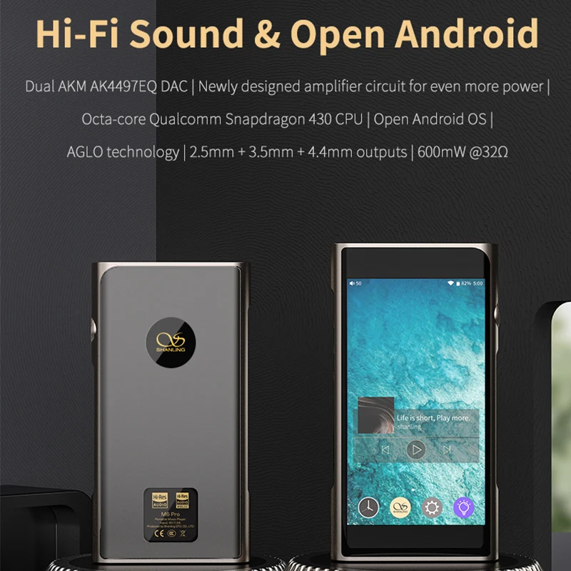 Shanling M6 PRO HiFi музыкальный плеер двойной AK4497EQ Bluetooth сбалансированный выход
