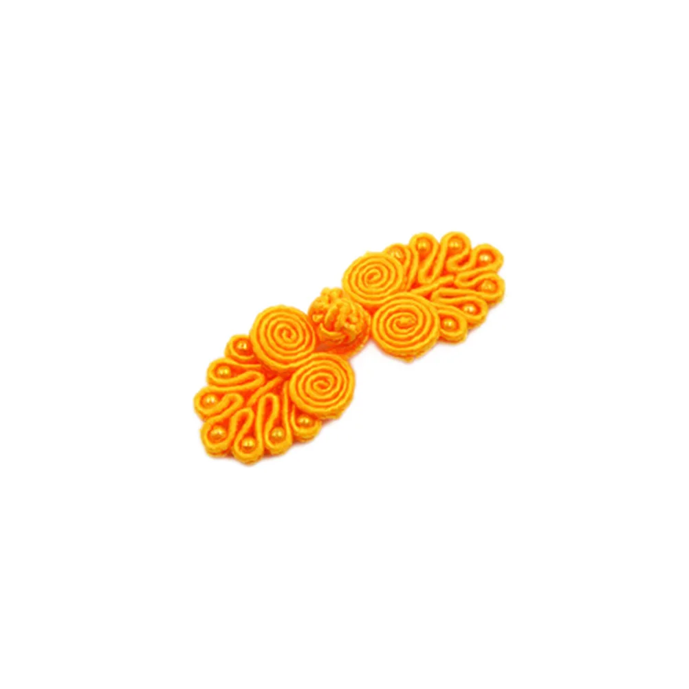 orange 2 шт. ручной работы из бисера китайская лягушка закрывает пуговицы узел застежка для Cheongsam костюм традиционное рукоделие швейный Декор пуговицы - Цвет: orange