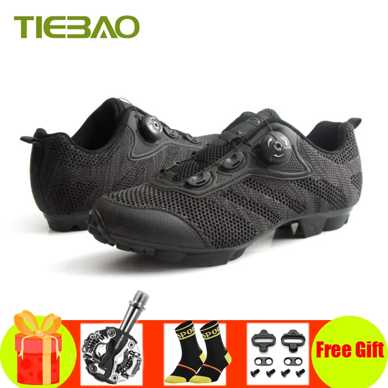 Tiebao Cycling Shoes Mtb Men Women Breathable Mountain Bike Sneakers Sapatilha Ciclismo Mtb Self-locking Riding Bicycle Shoes