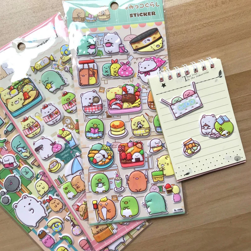 

1Pc Cute Japanese Cartoon 3D Puffy Anime Stickers Scrapbooking DIY Journal Sticker Diary Stationery Stickers Kids Toy Gifts