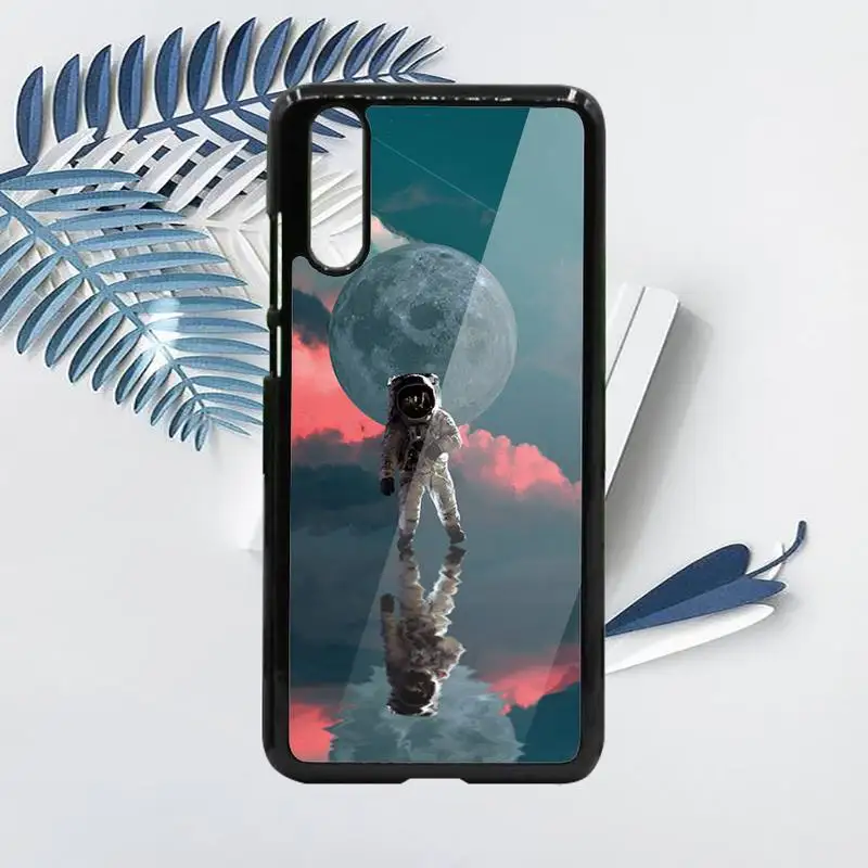 

Cartoon Space Moon Astronaut Phone Cases PC For Samsung galaxy S note 8 9 20 10 e lite2019 plus pro ultra